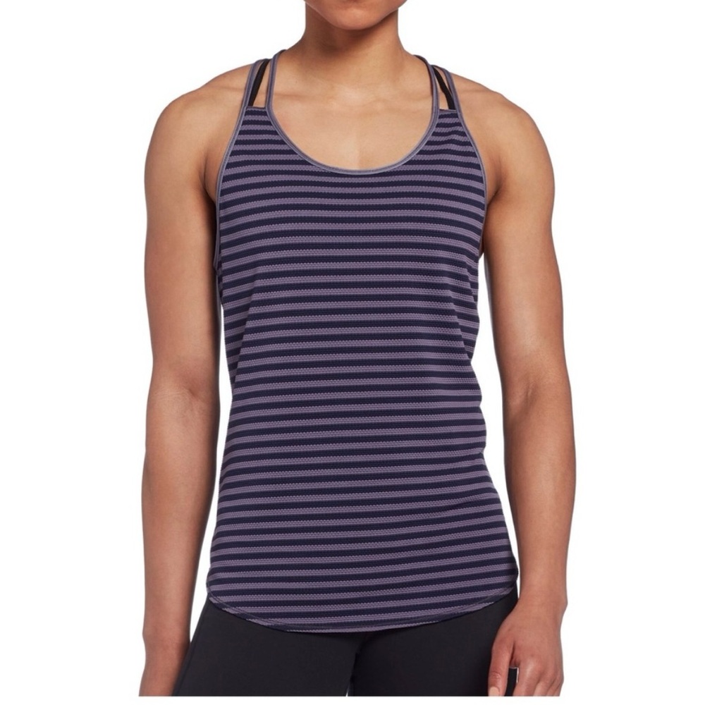 CALIA by Carrie Underwood Purple Striped Racerback Athletic Tank